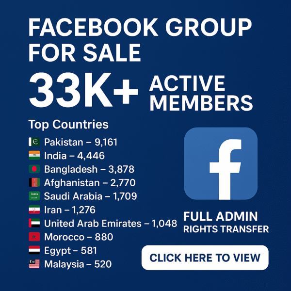 🚀 Facebook Group for Sale – 33,000+ Active Members 🚀